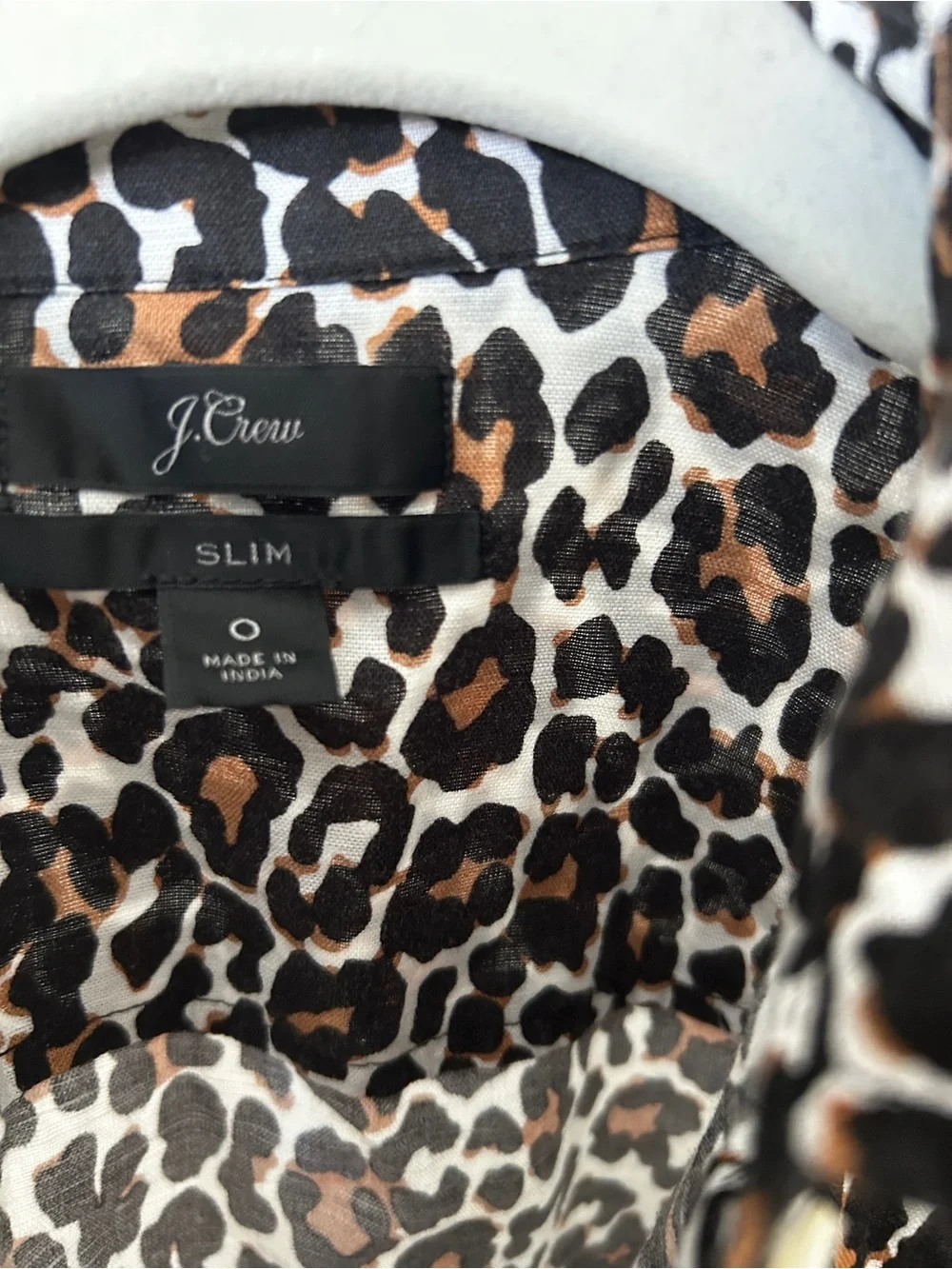 J. Crew Leopard-Print Button-Down Shirt - Black, White & Brown